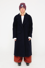 Navy wrap coat