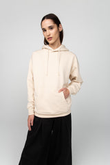 Beige unisex hoodie