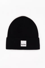 Black classic merino beanie