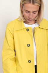 Yellow rubberized car coat