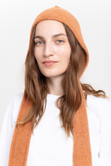 Rust alpaca balaclava scarf