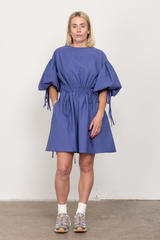 Violet short drawstring dress