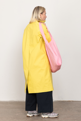 Yellow rubberized car coat