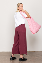 Raspberry cropped trousers