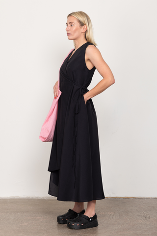Black wrap dress
