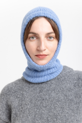 Steel blue alpaca balaclava