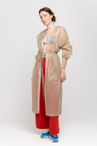 Light beige kimono coat