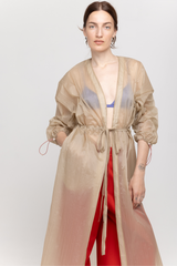 Light beige kimono coat