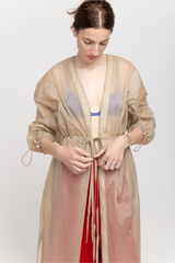 Light beige kimono coat