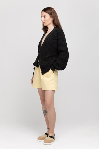 Black cotton wool cardigan