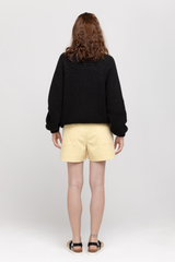 Yellow elasticated shorts