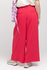 Fuchsia wide tailored trousers