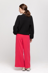 Fuchsia wide tailored trousers