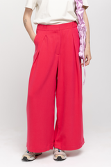 Fuchsia wide tailored trousers