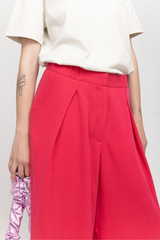 Fuchsia wide tailored trousers
