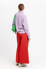 Lilac alpaca turtleneck sweater