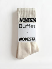 Off-white rib logo socks