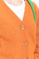 Orange alpaca cardigan