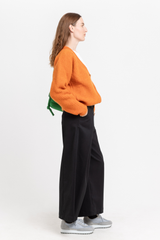 Orange alpaca cardigan