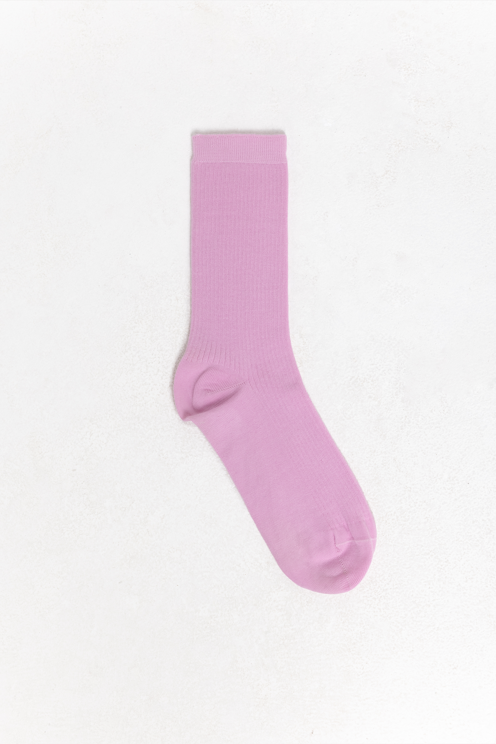 Pink basic rib socks