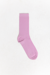 Pink basic rib socks