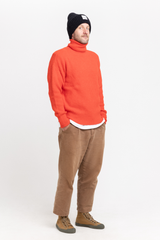 Red alpaca turtleneck sweater