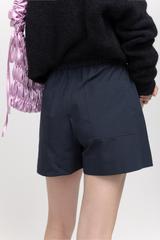 Black elasticated shorts