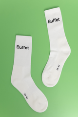 White rib logo socks
