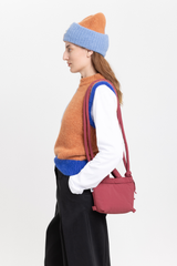 Color block alpaca vest