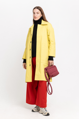 Yellow rubberized car coat
