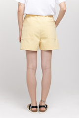 Yellow elasticated shorts