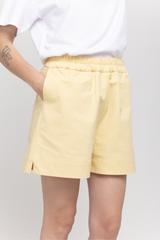 Yellow elasticated shorts