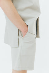 Grey drawstring shorts