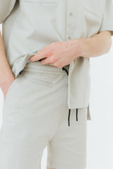 Grey drawstring shorts