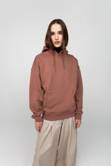Brown unisex hoodie