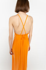 Orange halter dress