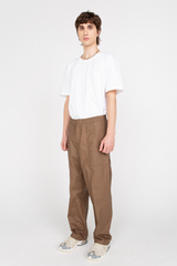 Brown straight leg trousers